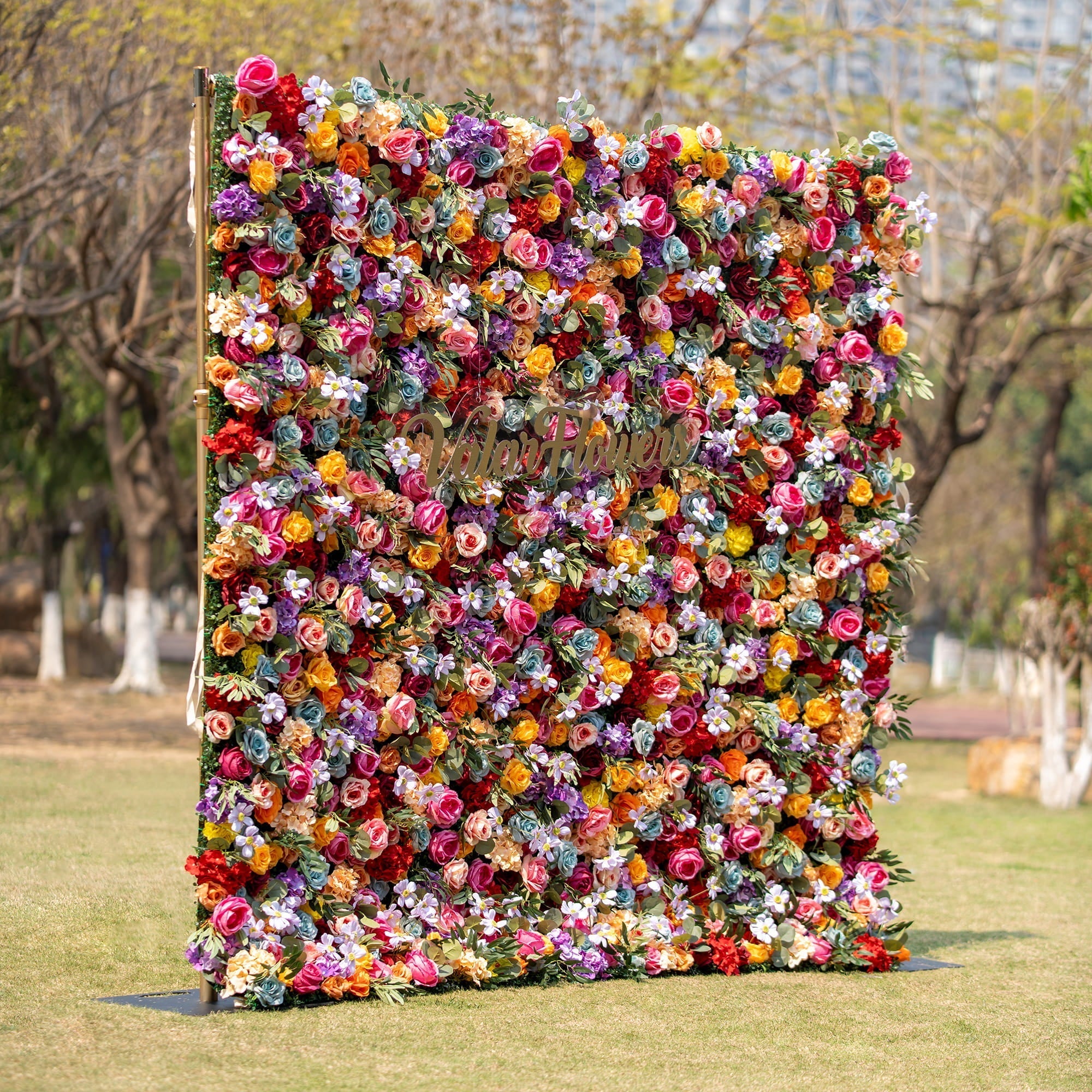 🔥[Hot sale]🔥 Vivid and Exquisite Multicolored Artificial Flower Backdrop by