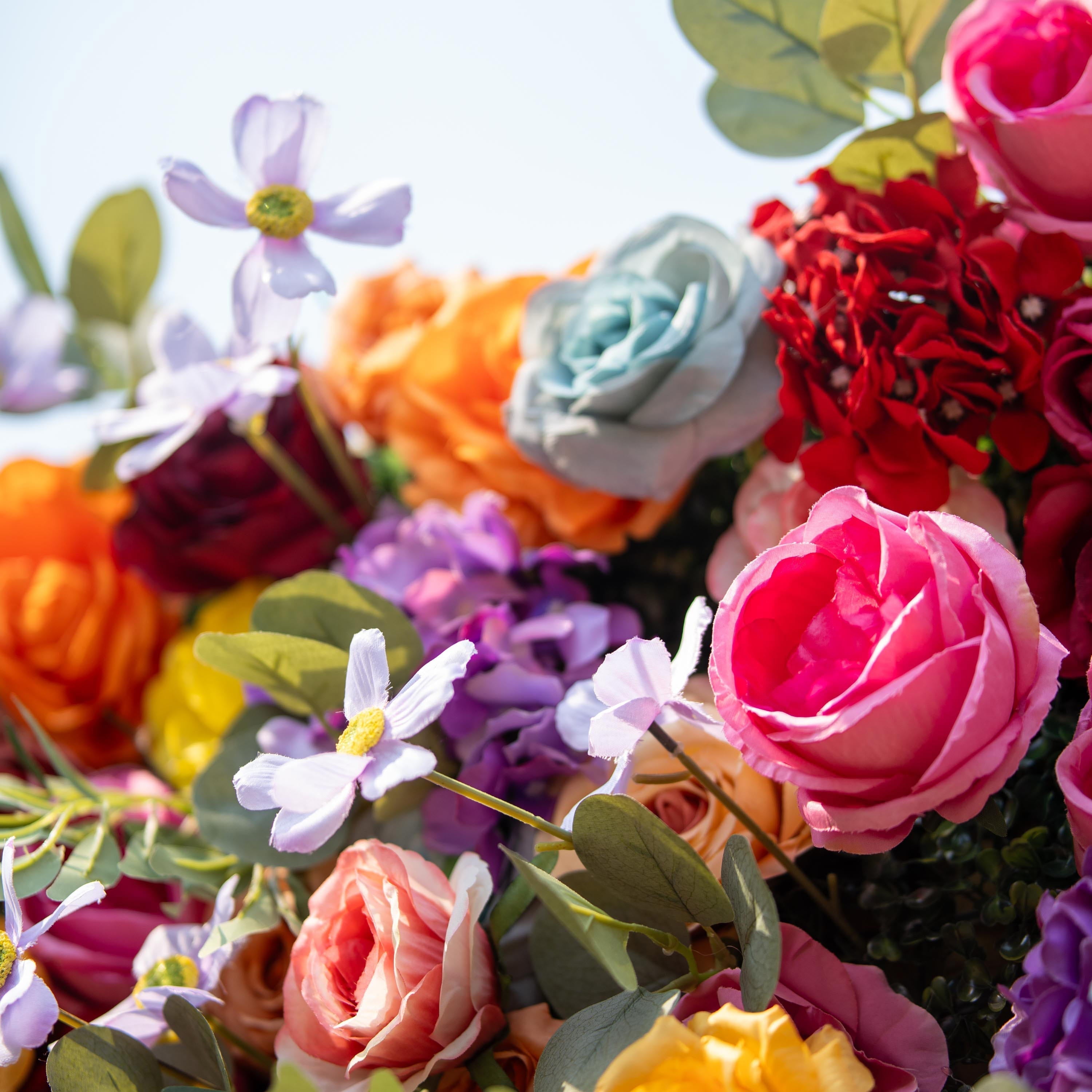 🔥[Hot sale]🔥 Vivid and Exquisite Multicolored Artificial Flower Backdrop by