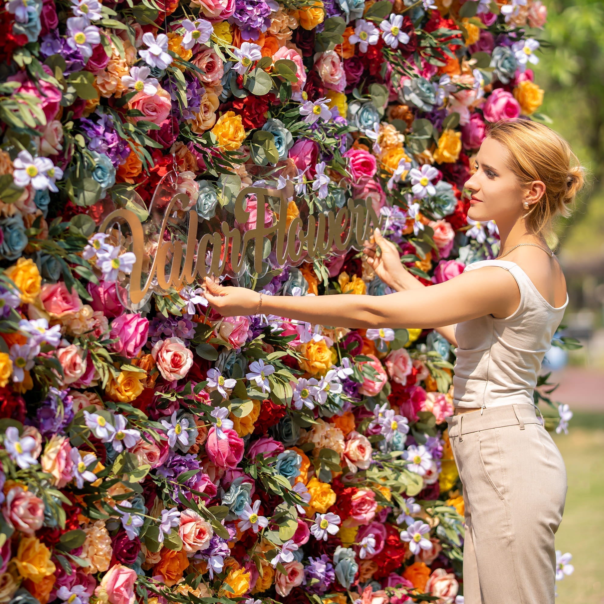 🔥[Hot sale]🔥 Vivid and Exquisite Multicolored Artificial Flower Backdrop by