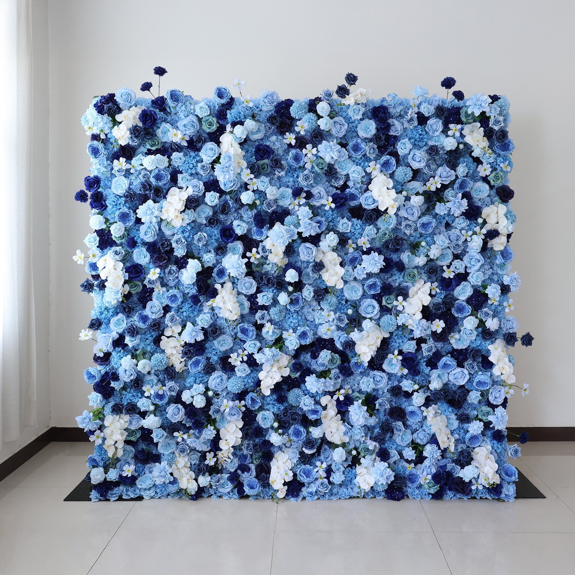🔥[Hot sale]🔥 Blue Ombre Floral Extravaganza Wall: A Serene, Luxurious Masterpiece for Elegant Celebrations