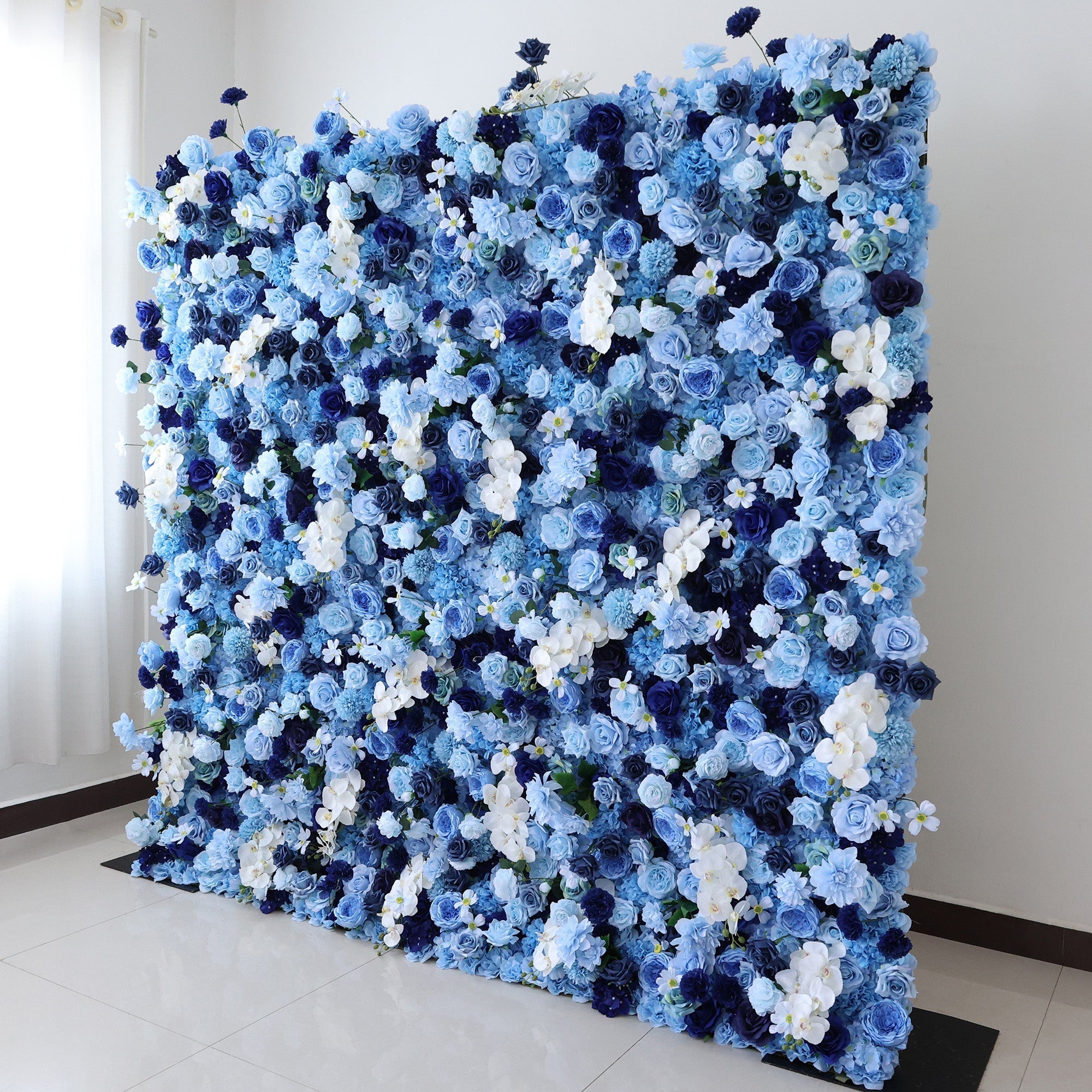 🔥[Hot sale]🔥 Blue Ombre Floral Extravaganza Wall: A Serene, Luxurious Masterpiece for Elegant Celebrations