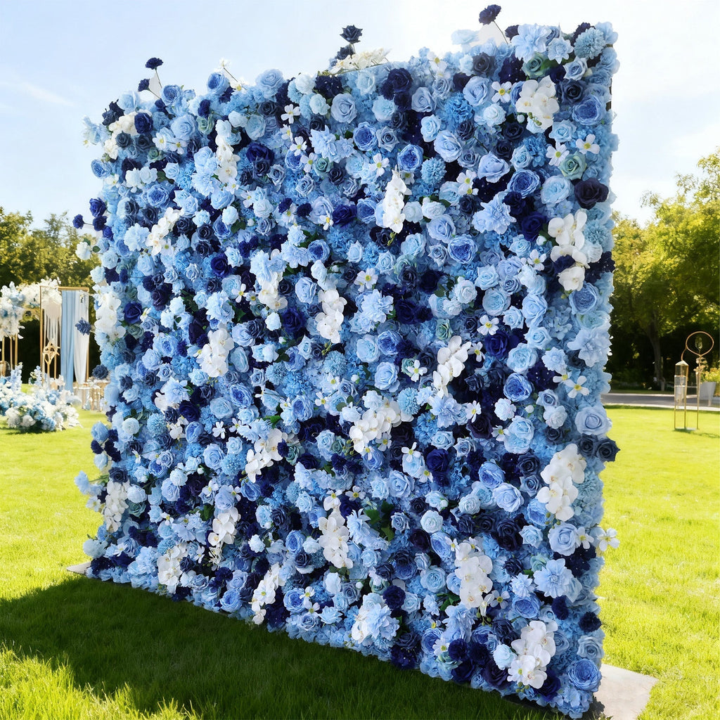🔥[Hot sale]🔥 Blue Ombre Floral Extravaganza Wall: A Serene, Luxurious Masterpiece for Elegant Celebrations
