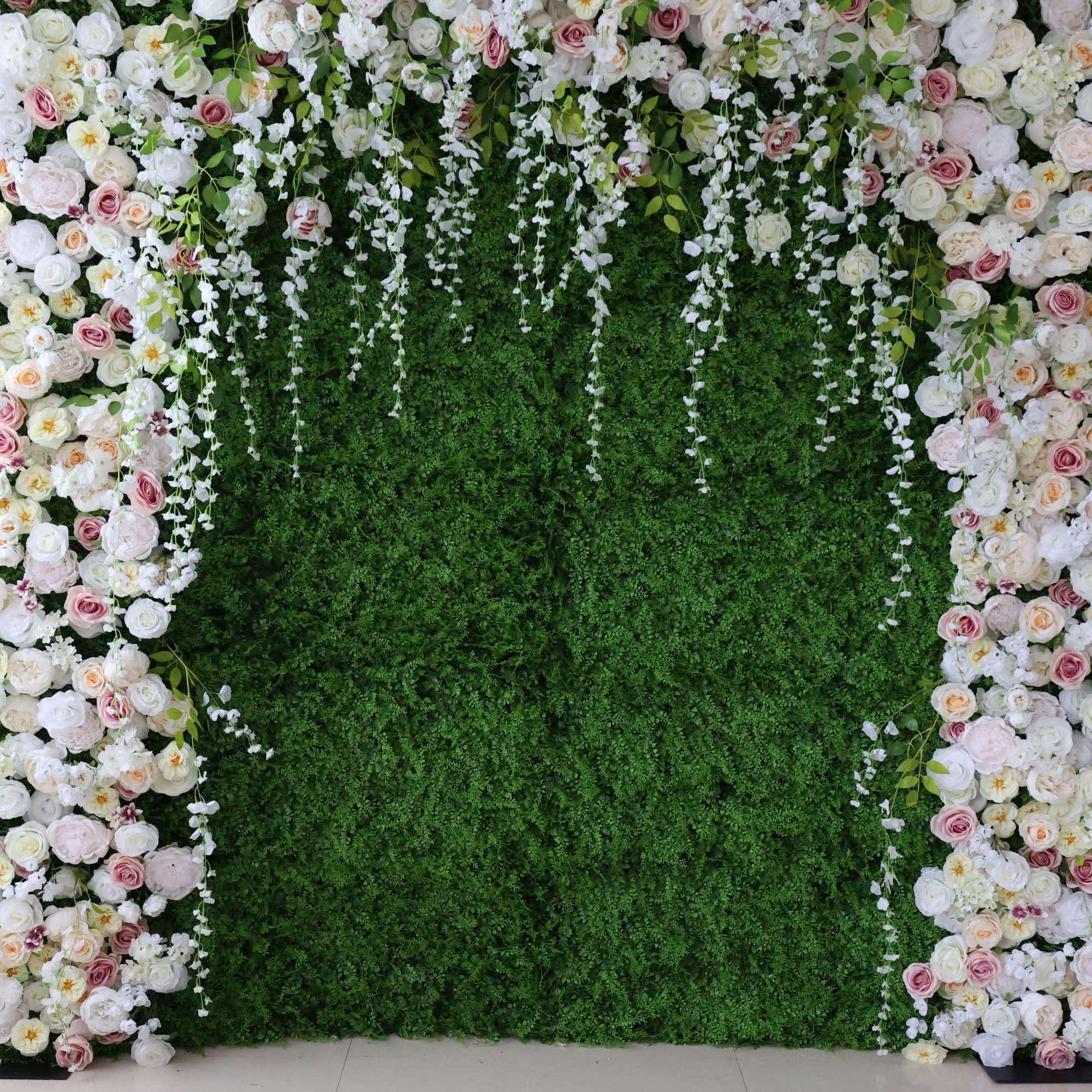 🔥[Hot sale]🔥 Roll Up Fabric Artificial Flower Wall Wedding Backdrop, Floral Party Decor, Event Photography