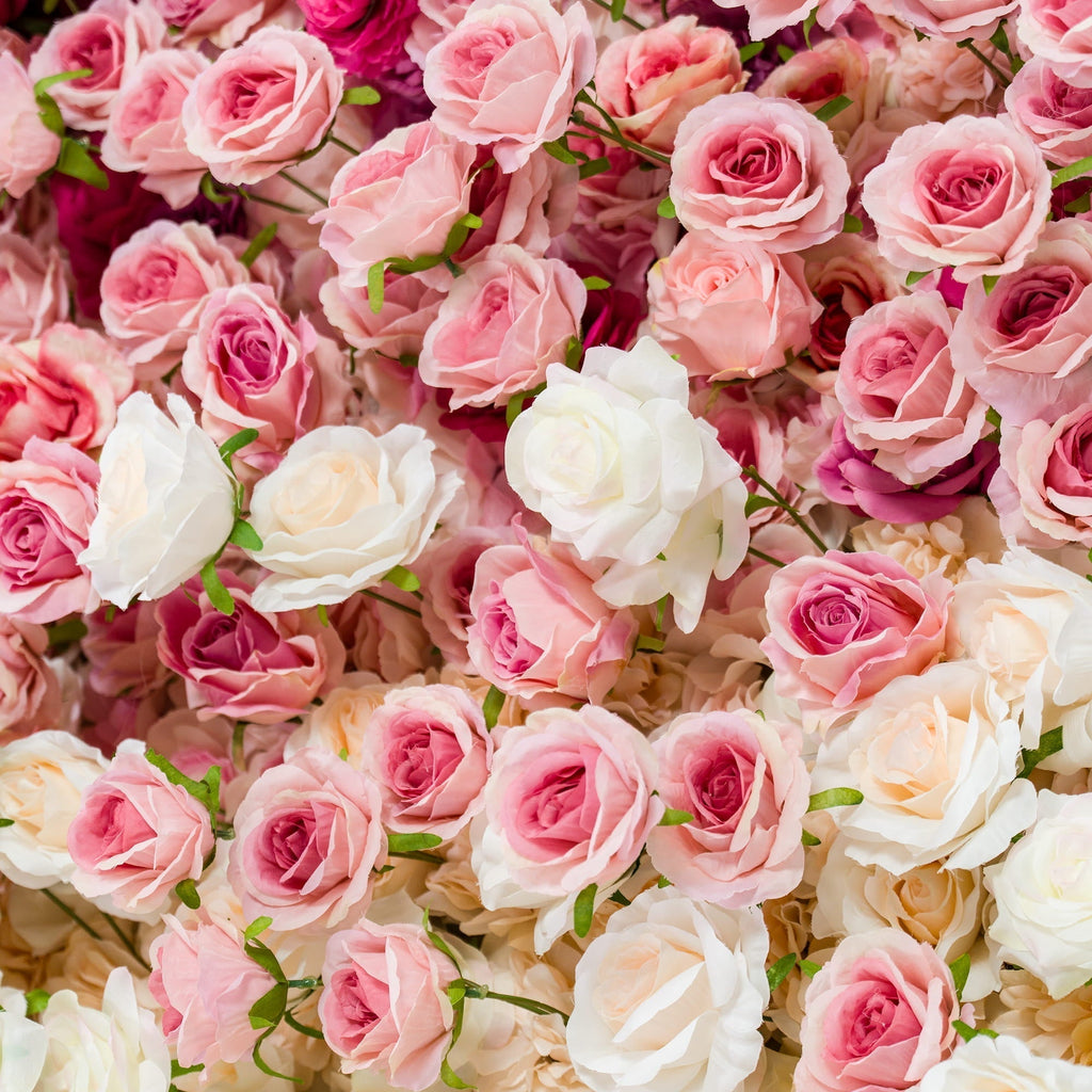 🔥[Hot sale]🔥 Roll Up Fabric Artificial Red to White Gradient Flower Wall Wedding Backdrop, Floral Party Decor, Event Photography