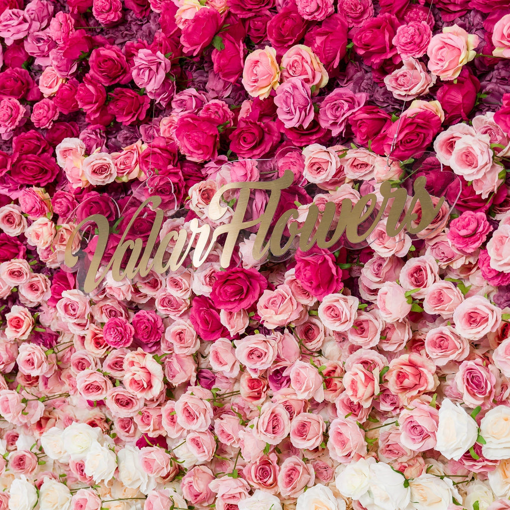 🔥[Hot sale]🔥 Roll Up Fabric Artificial Red to White Gradient Flower Wall Wedding Backdrop, Floral Party Decor, Event Photography