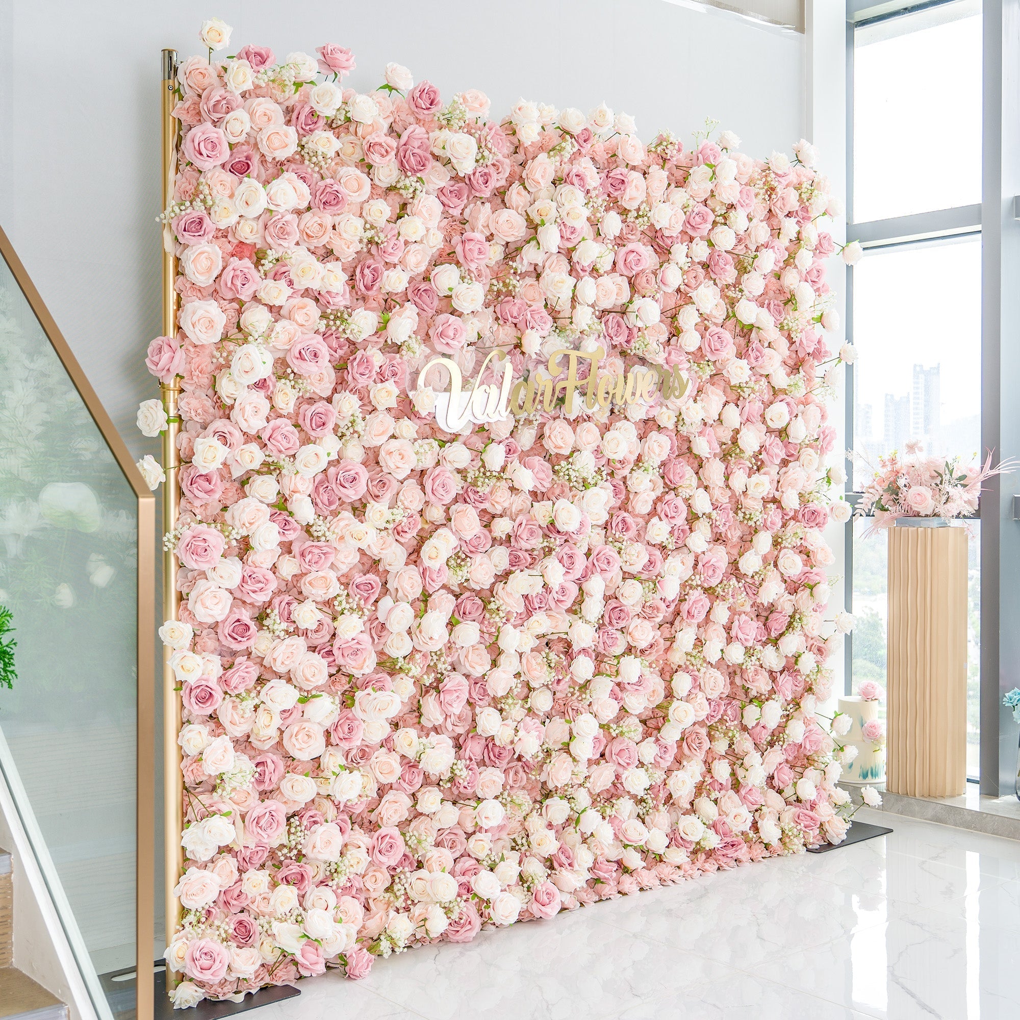 🔥[Hot sale]🔥 Delightful and Enchanting Blush - Toned Artificial Flower Backdrop by