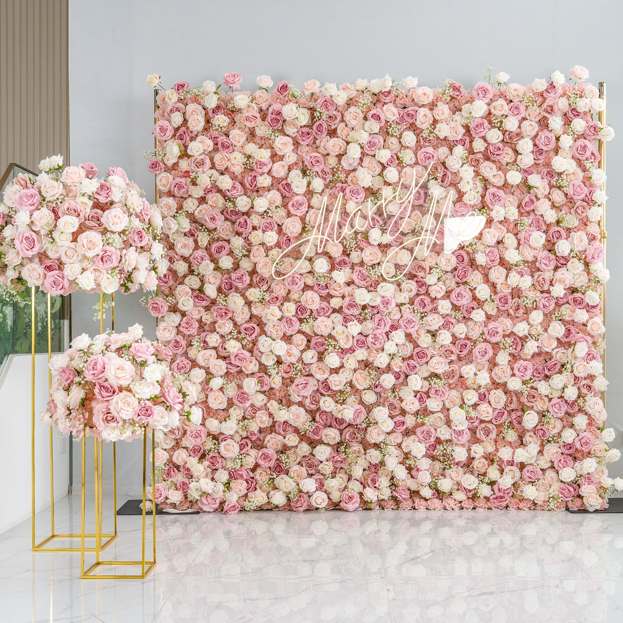 🔥[Hot sale]🔥 Delightful and Enchanting Blush - Toned Artificial Flower Backdrop by
