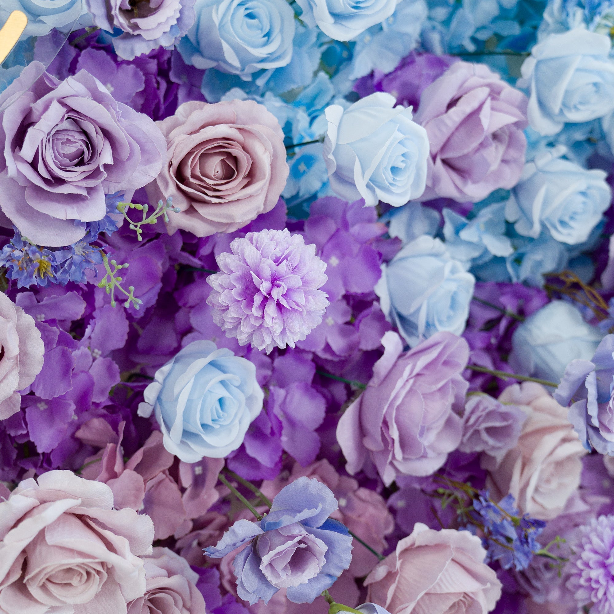🔥[Hot sale]🔥 5D Ombre Blue - Purple - Pink Artificial Flower Backdrop: A Dreamy Floral Masterpiece Perfect for Kids Birthday