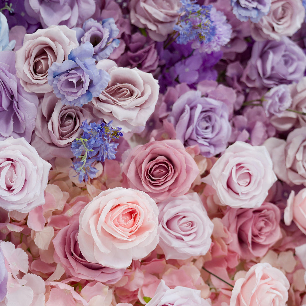 🔥[Hot sale]🔥 5D Ombre Blue - Purple - Pink Artificial Flower Backdrop: A Dreamy Floral Masterpiece Perfect for Kids Birthday