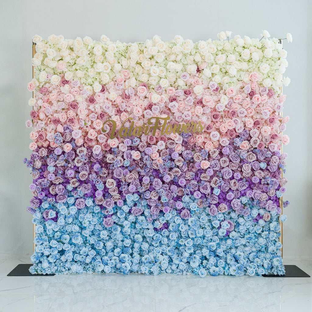 🔥[Hot sale]🔥 5D Ombre Rainbow Artificial Flower Backdrop: A Breathtaking Floral Masterpiece for Events