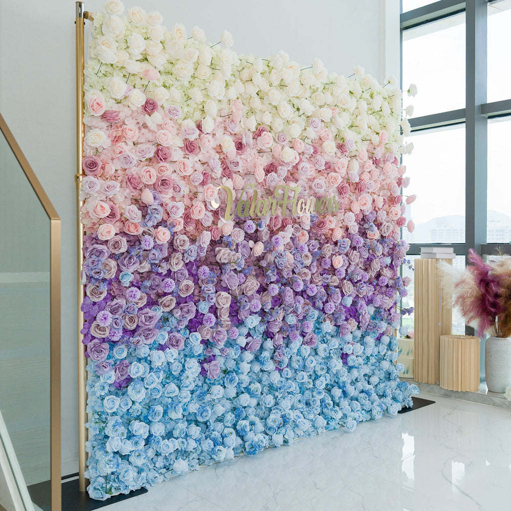 🔥[Hot sale]🔥 5D Ombre Rainbow Artificial Flower Backdrop: A Breathtaking Floral Masterpiece for Events
