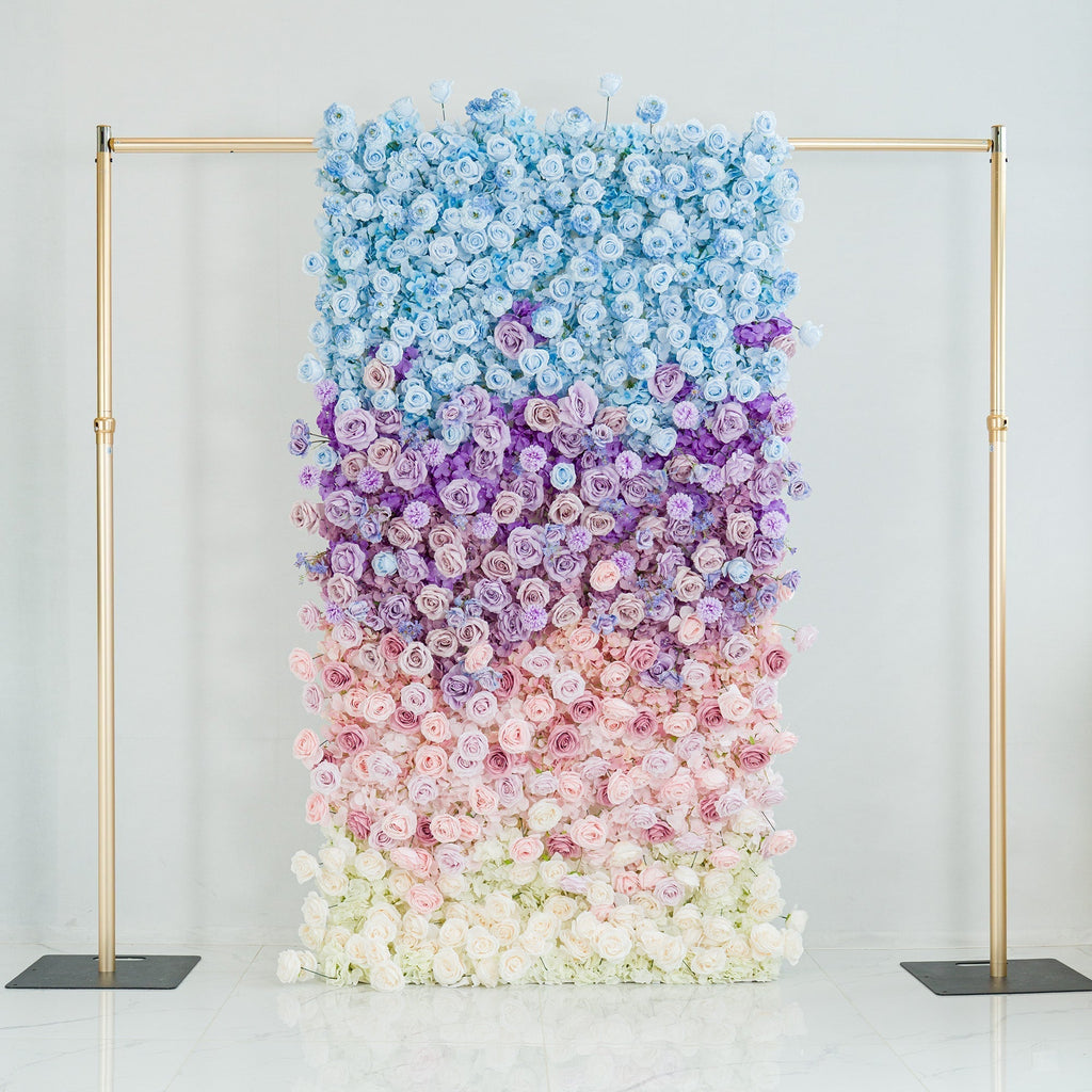 🔥[Hot sale]🔥 5D Ombre Blue - Purple - Pink Artificial Flower Backdrop: A Dreamy Floral Masterpiece Perfect for Kids Birthday