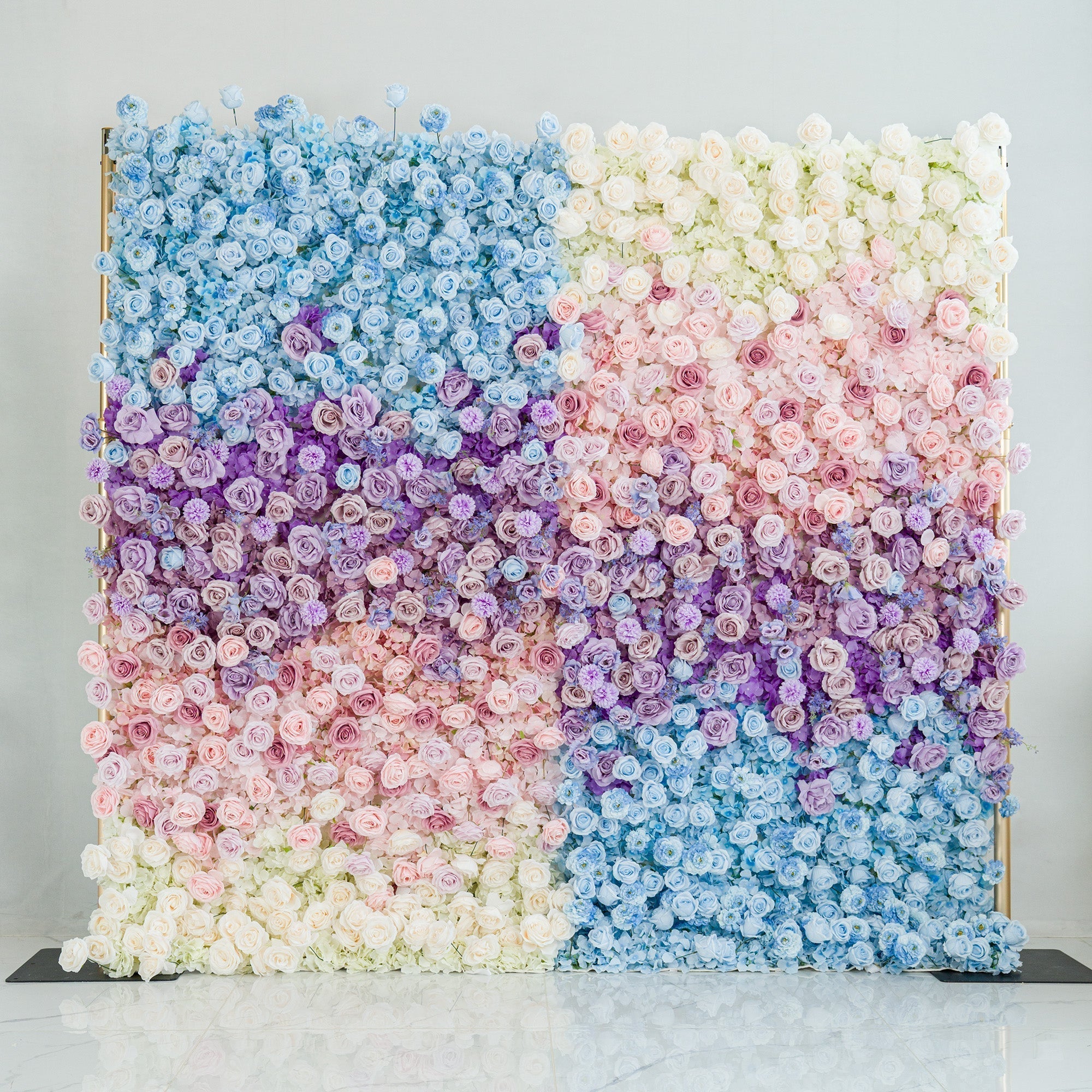 🔥[Hot sale]🔥 5D Ombre Rainbow Artificial Flower Backdrop: A Breathtaking Floral Masterpiece for Events