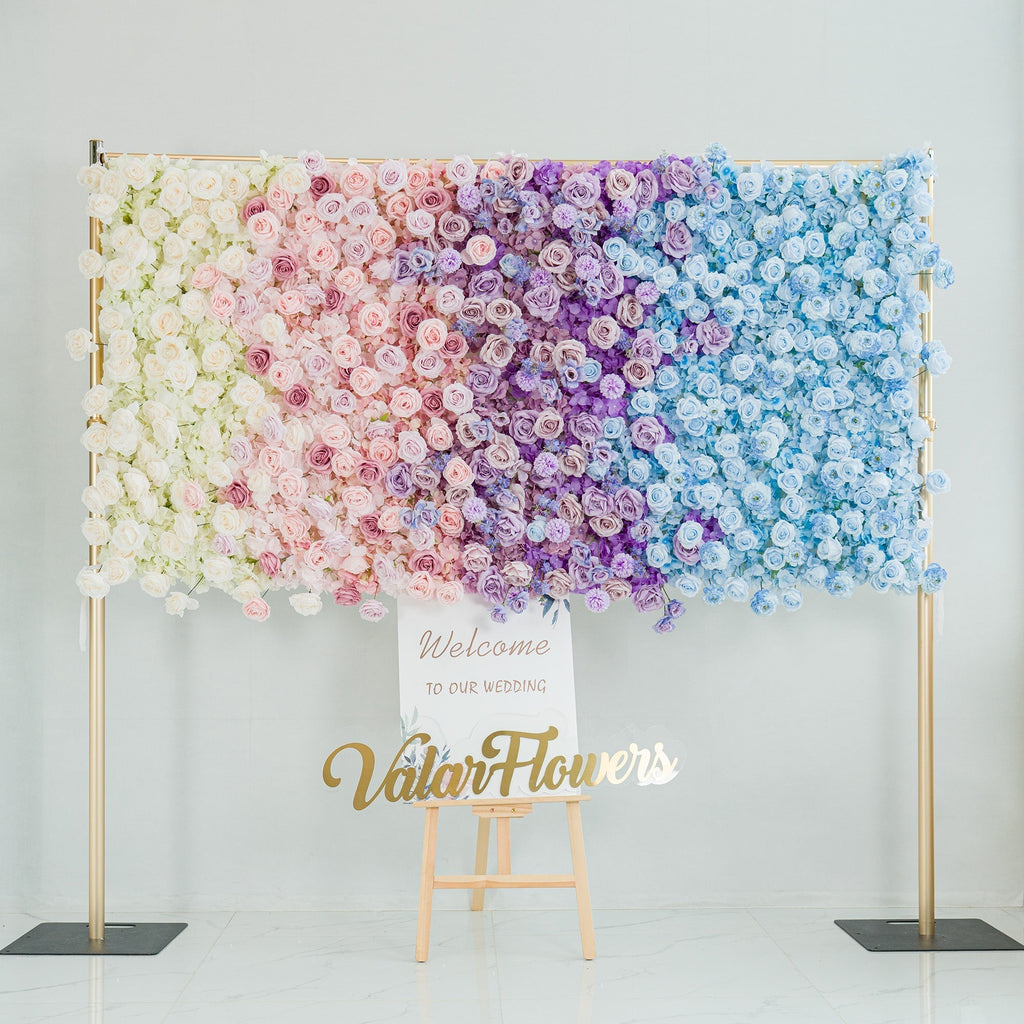 🔥[Hot sale]🔥 5D Ombre Rainbow Artificial Flower Backdrop: A Breathtaking Floral Masterpiece for Events