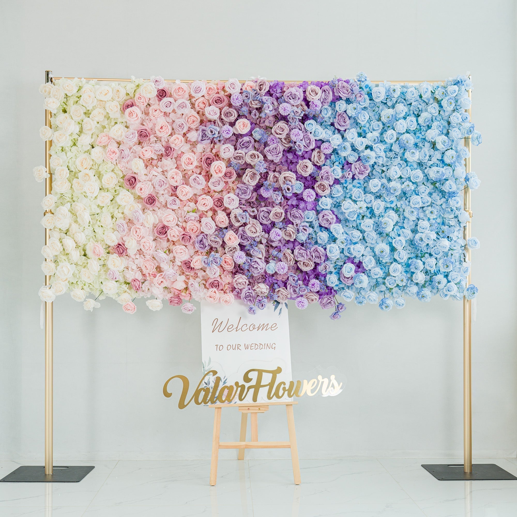 🔥[Hot sale]🔥 5D Ombre Rainbow Artificial Flower Backdrop: A Breathtaking Floral Masterpiece for Events