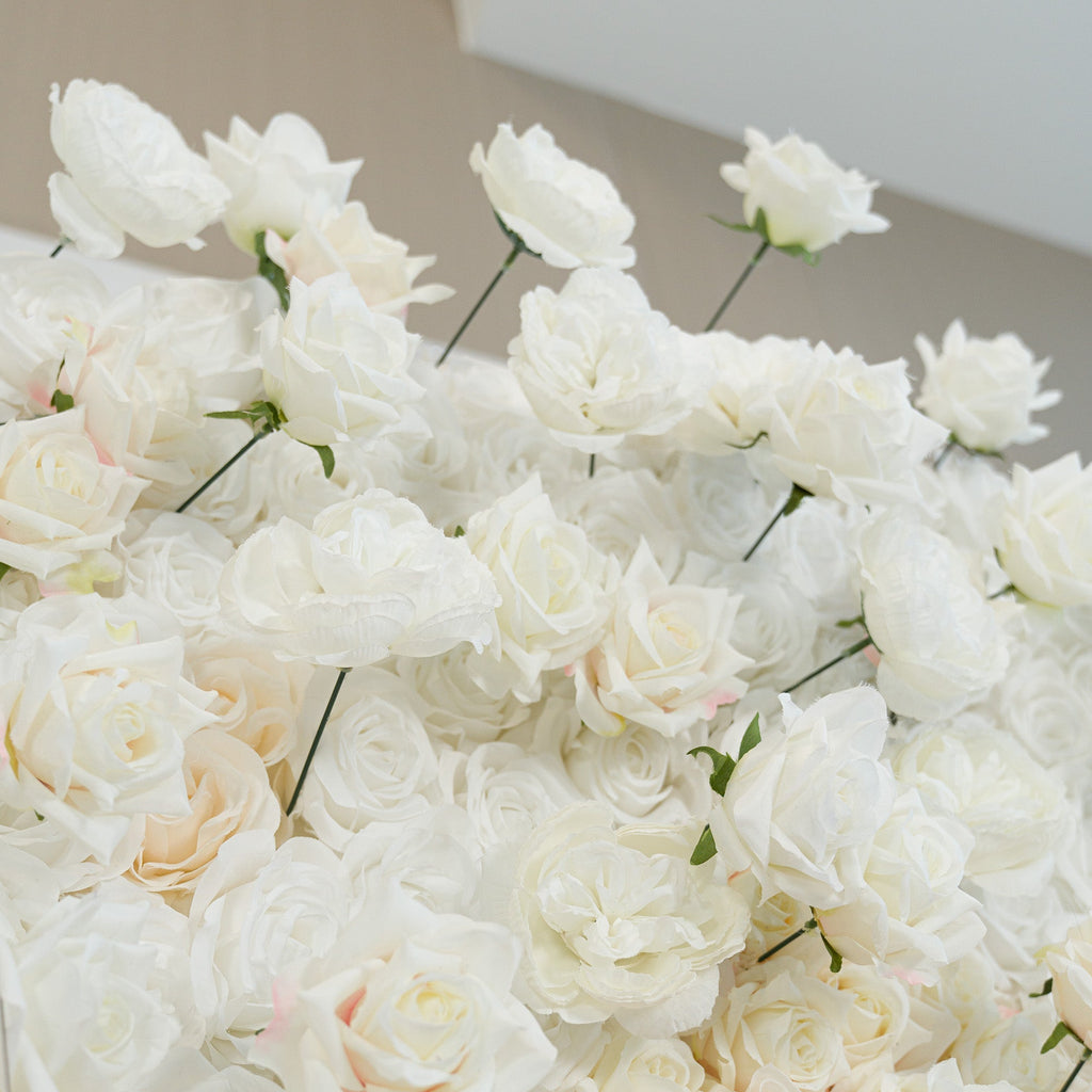 🔥[Hot sale]🔥 Roll Up Fabric Artificial Flower Wall Wedding Backdrop, Floral Party Decor, Event Photography