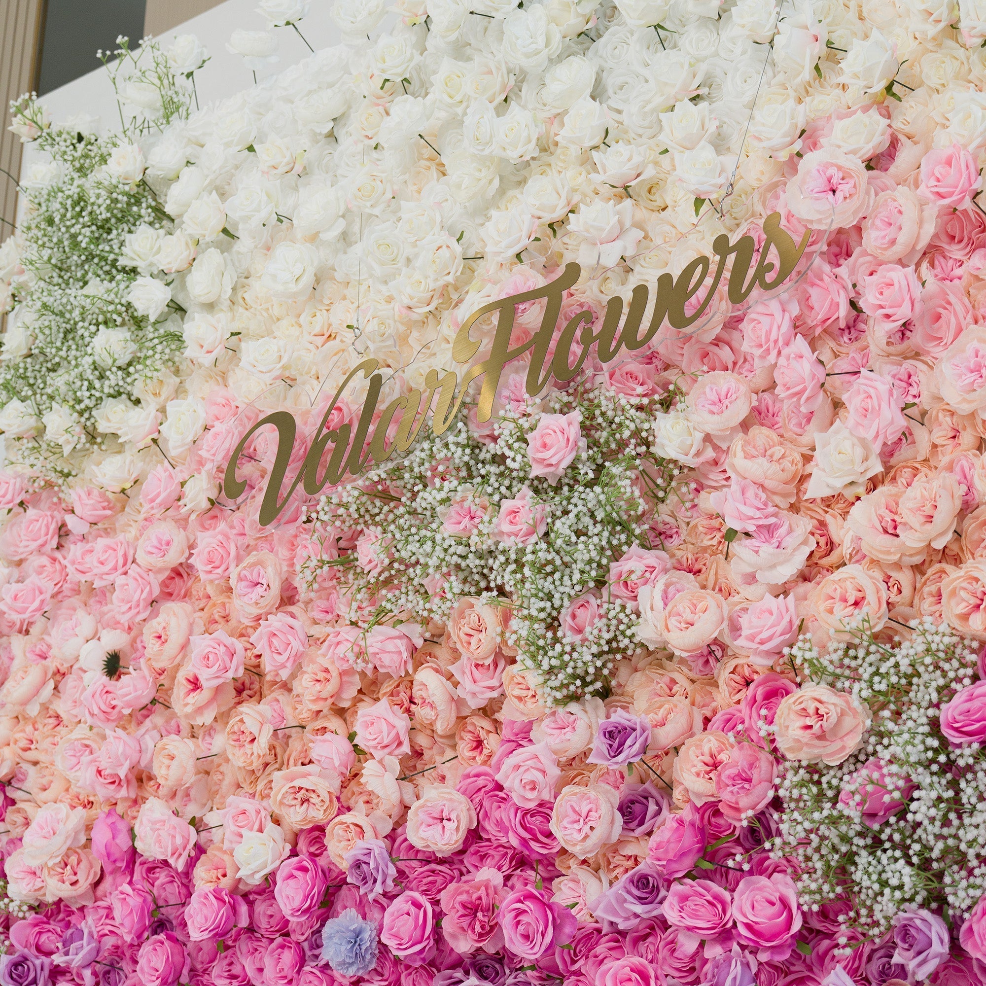 🔥[Hot sale]🔥 Roll Up Fabric Artificial Flower Wall Wedding Backdrop, Floral Party Decor, Event Photography