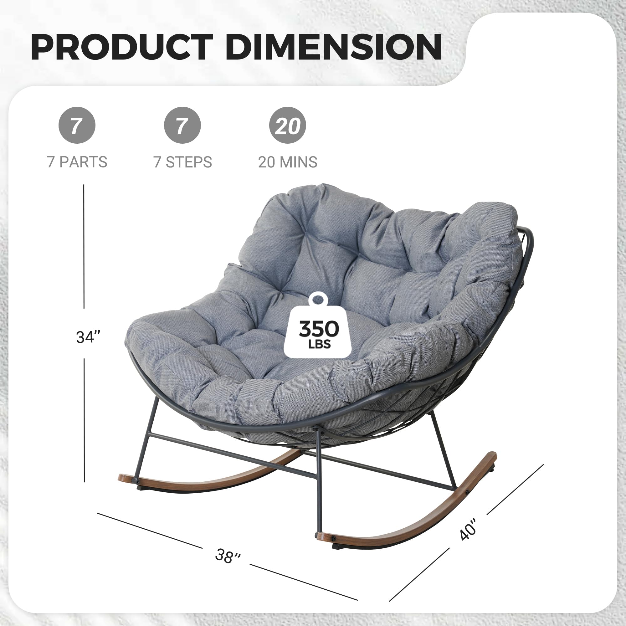 Grand patio Outdoor Rocking Chair